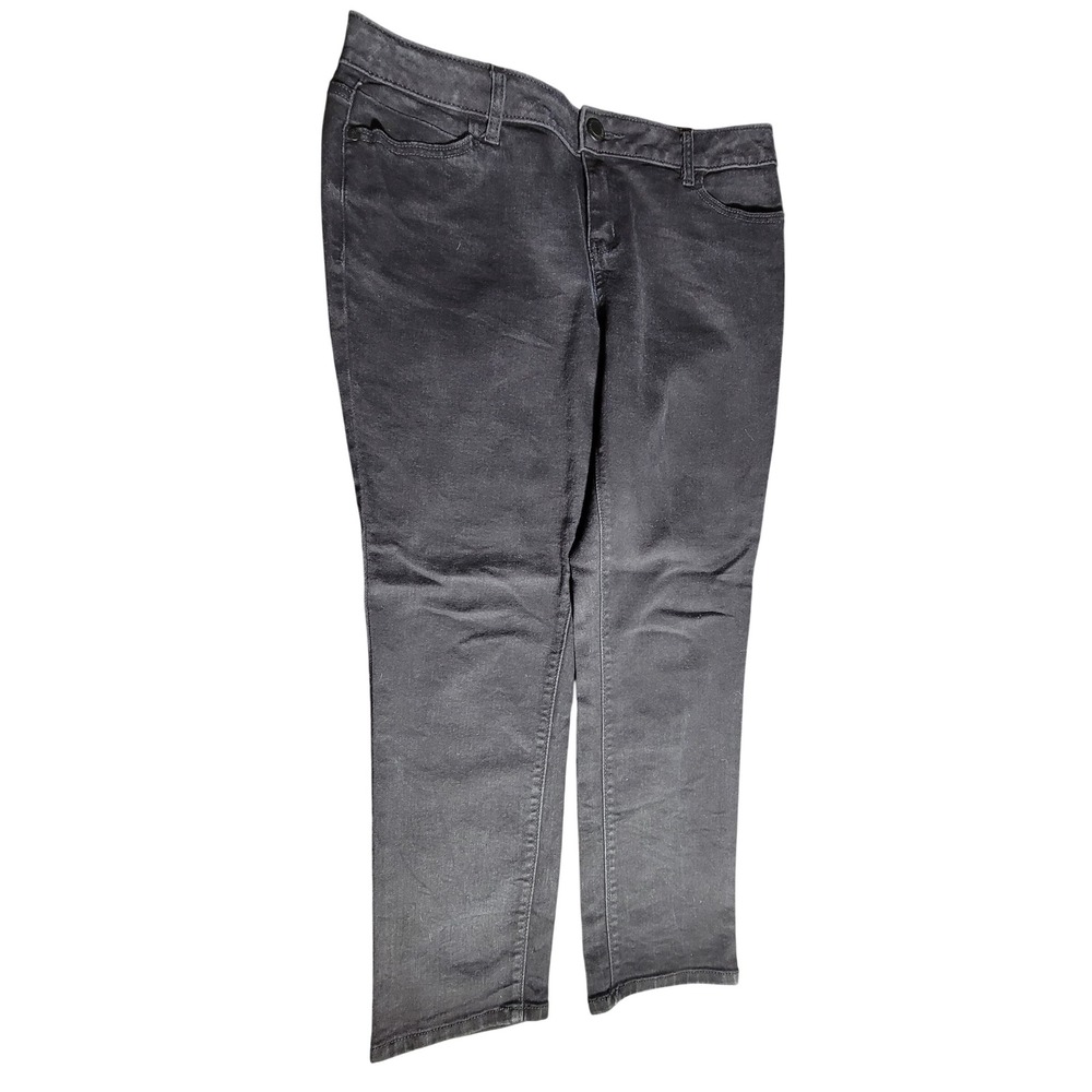 Simply Vera Vera Wang Black Straight Leg Mid Rise Petite Jeans Size 12PS